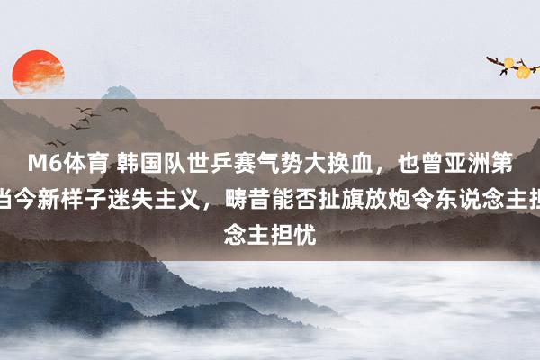 M6体育 韩国队世乒赛气势大换血，也曾亚洲第一当今新样子迷失主义，畴昔能否扯旗放炮令东说念主担忧