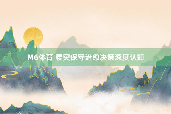 M6体育 腰突保守治愈决策深度认知