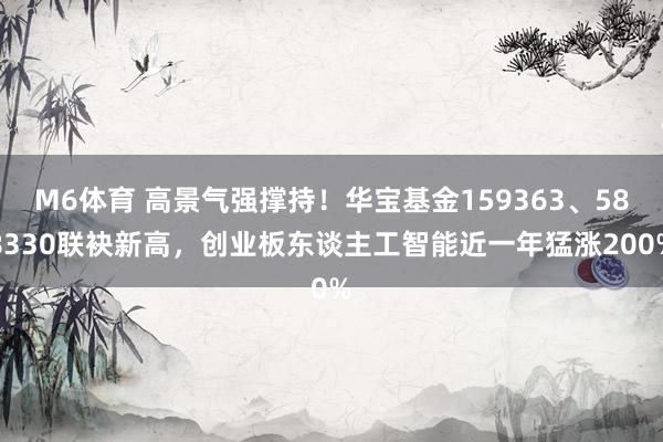 M6体育 高景气强撑持！华宝基金159363、588330联袂新高，创业板东谈主工智能近一年猛涨200%