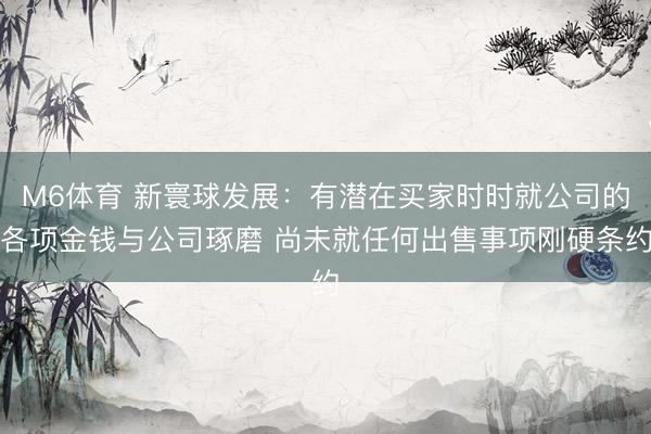 M6体育 新寰球发展：有潜在买家时时就公司的各项金钱与公司琢磨 尚未就任何出售事项刚硬条约